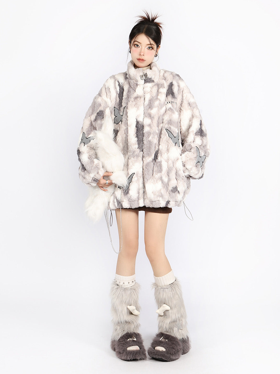 Margot | Tie Dye Butterfly Lambswool Coat