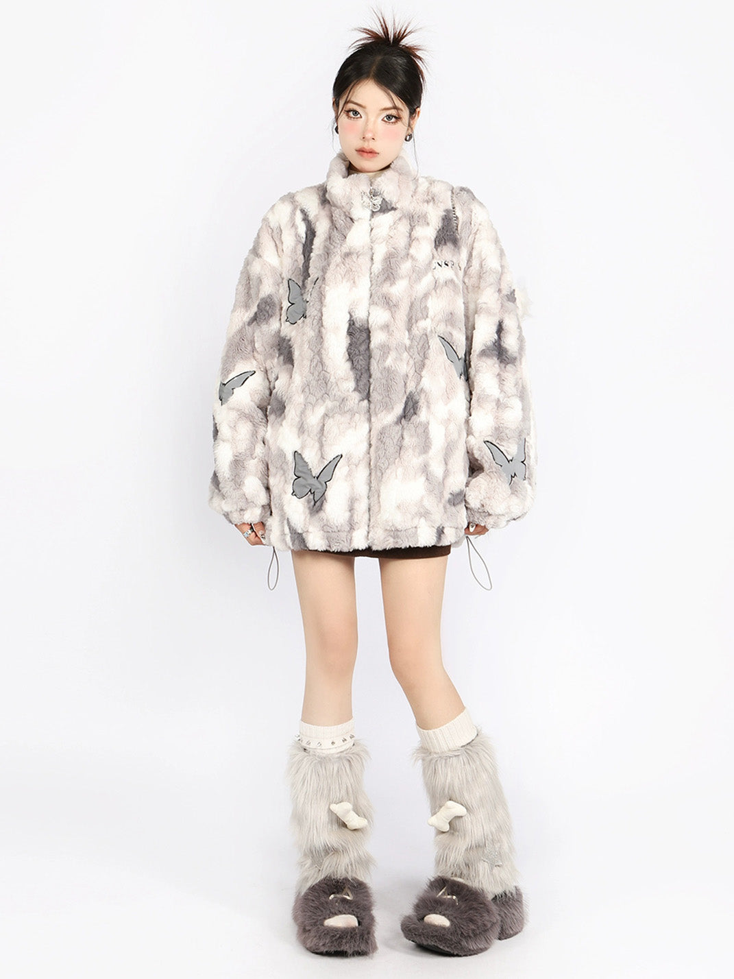 Margot | Tie Dye Butterfly Lambswool Coat