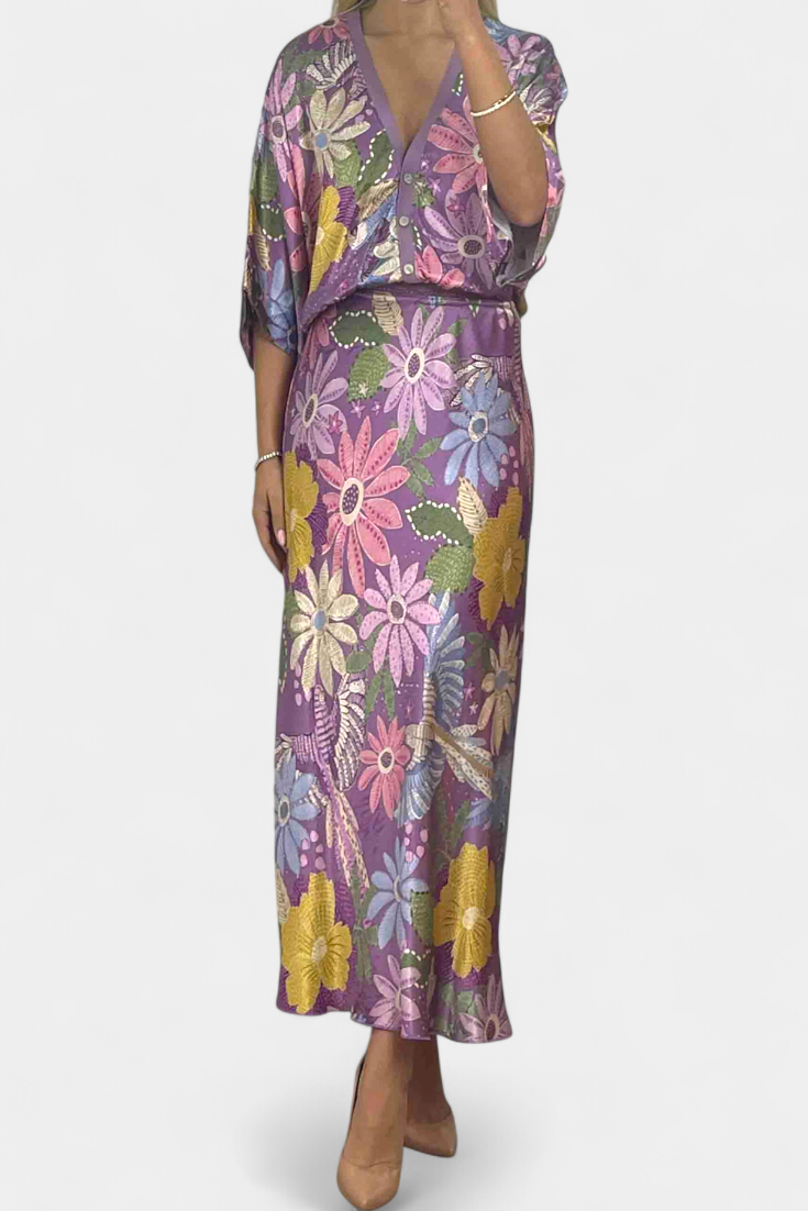 Shae Soft Set with Blouse and Floral Mermaid Skirt