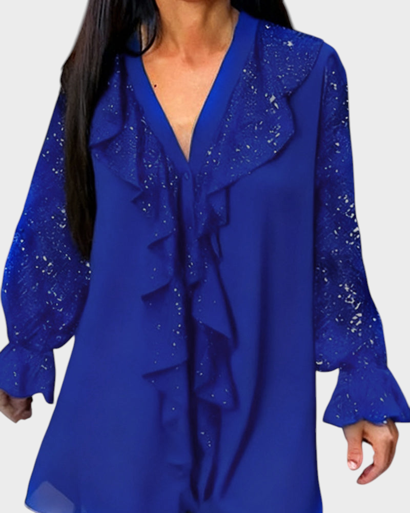 Fatima | Solid Color Striped Blouses