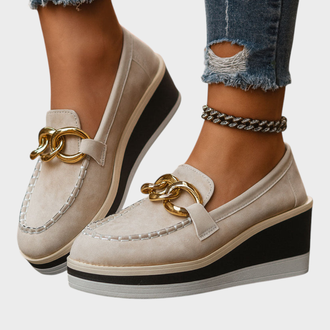 Gisselle | LOAFER SHOES WITH PLATFORM CHAIN COMFORT