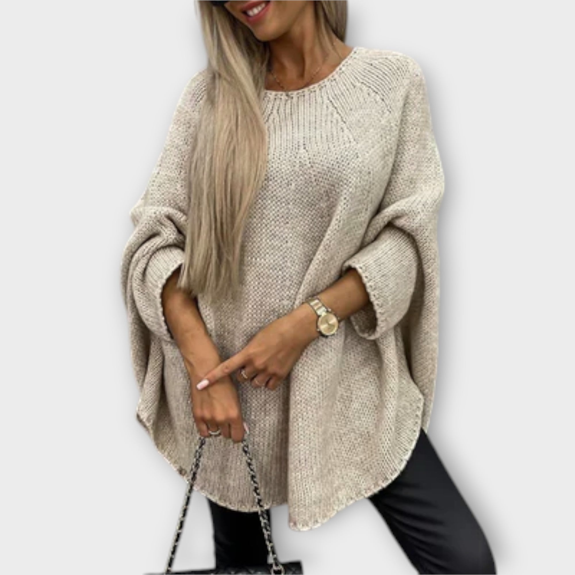 Isabel - Elegant women's sweater with round neck