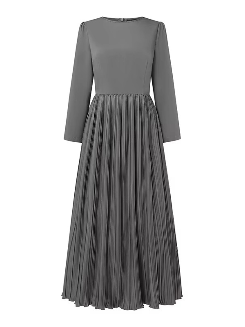 Marvee | Long Sleeve Pleated Maxi Dress