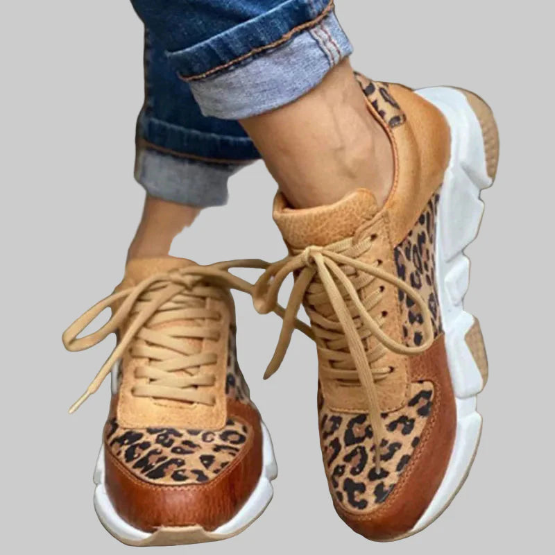 Crissa | comfortable sneakers with leopard print