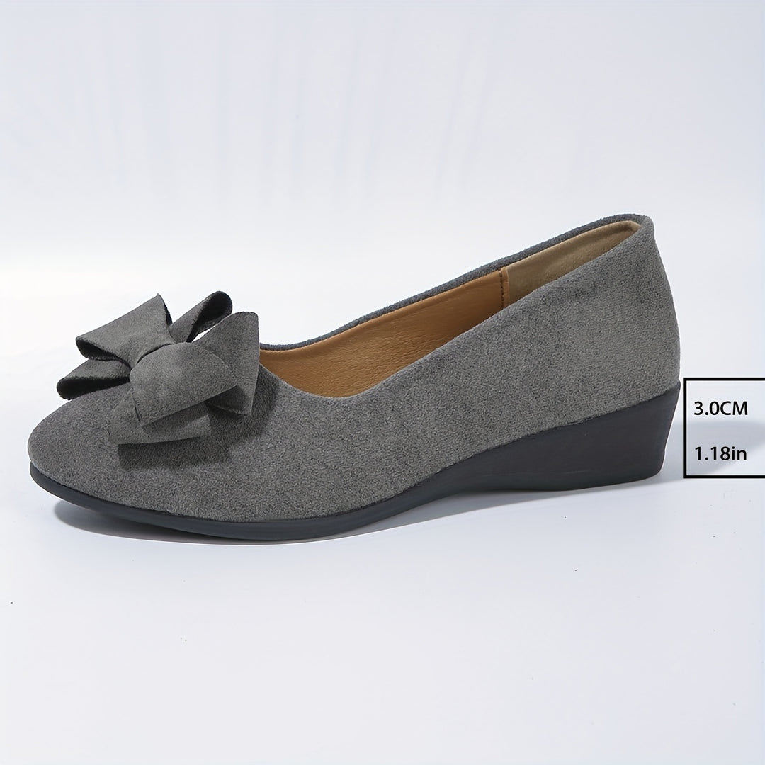 Fransiska -Breathable Non-Slip Loafers with Bow Tie