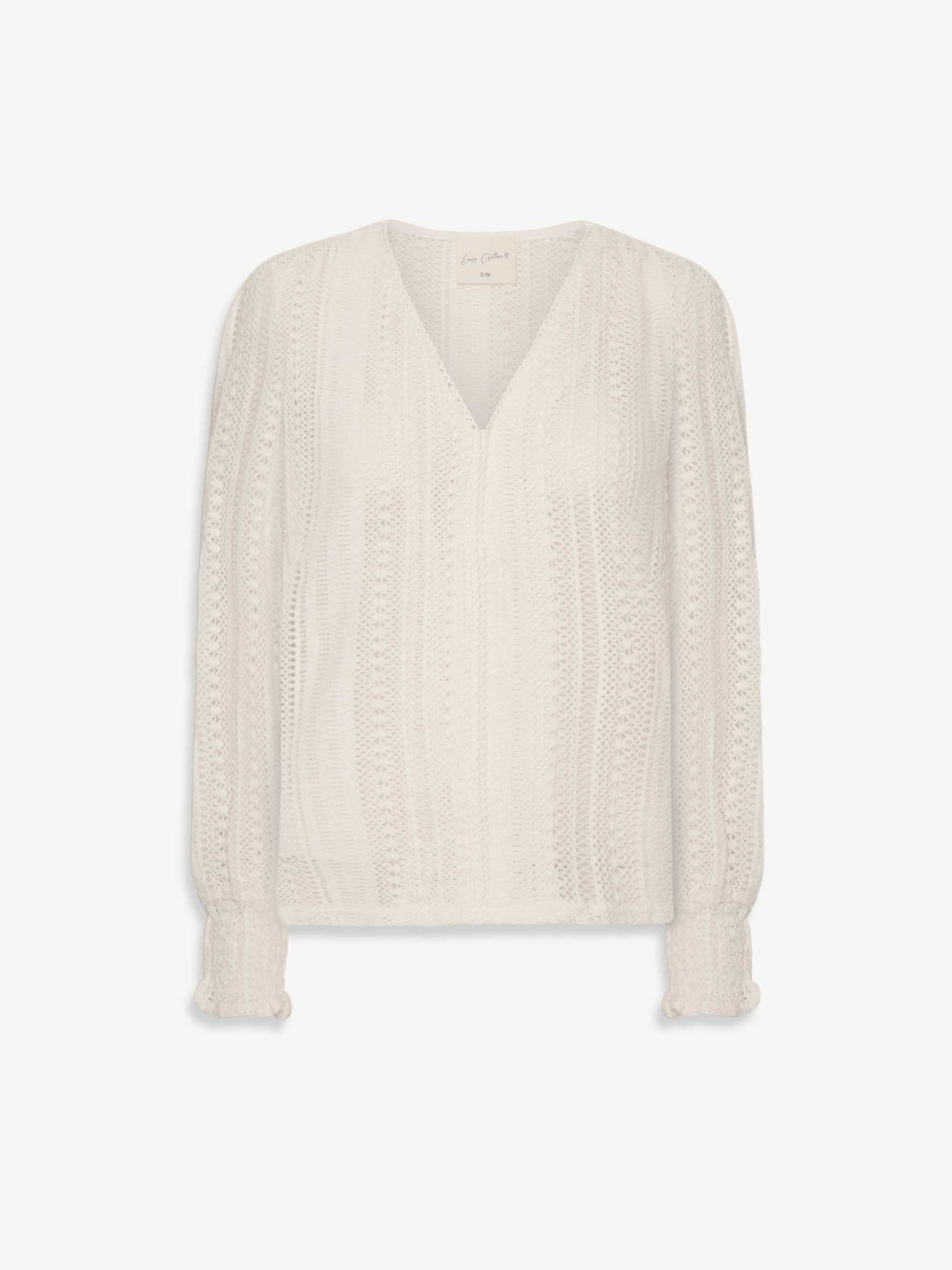 Angela | Ecru Crochet Arlyne Blouse