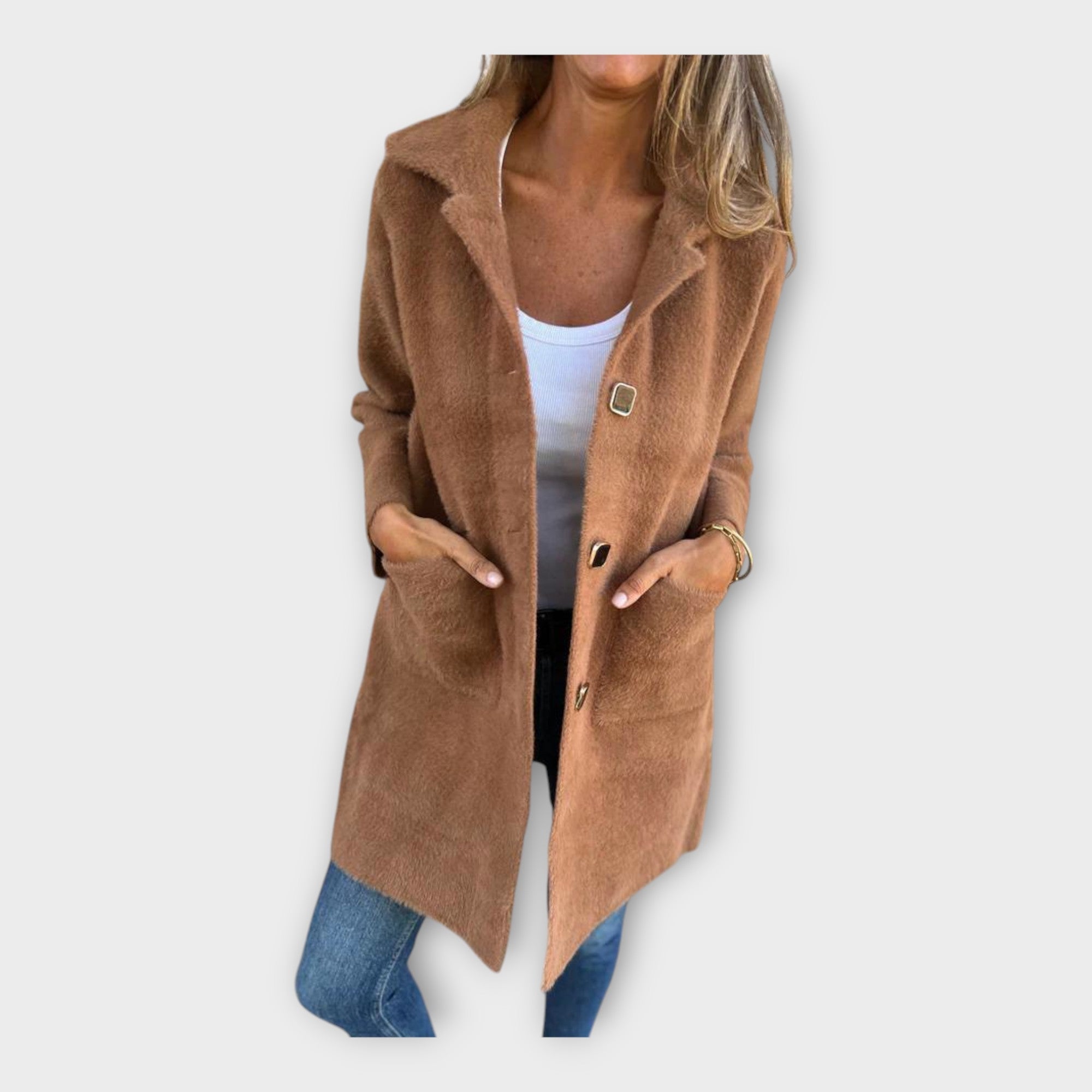 Wool Coat with Elegant Closure