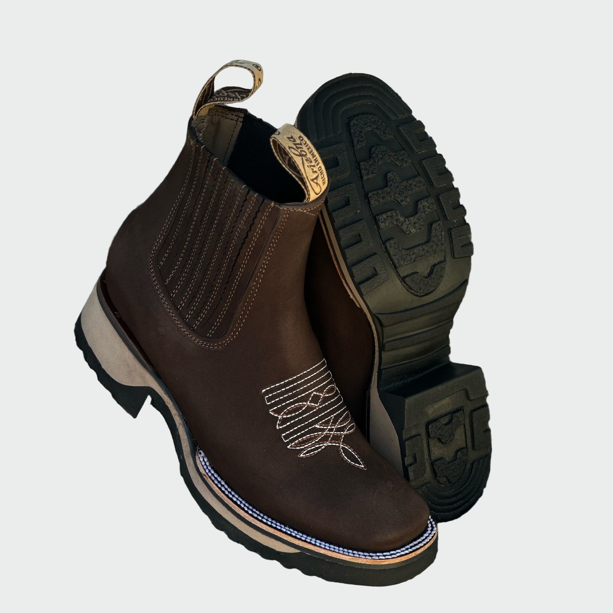 Leather cowboy boots