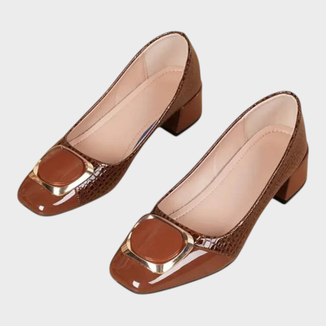 Virginia | CROCO BLOCK HEELS