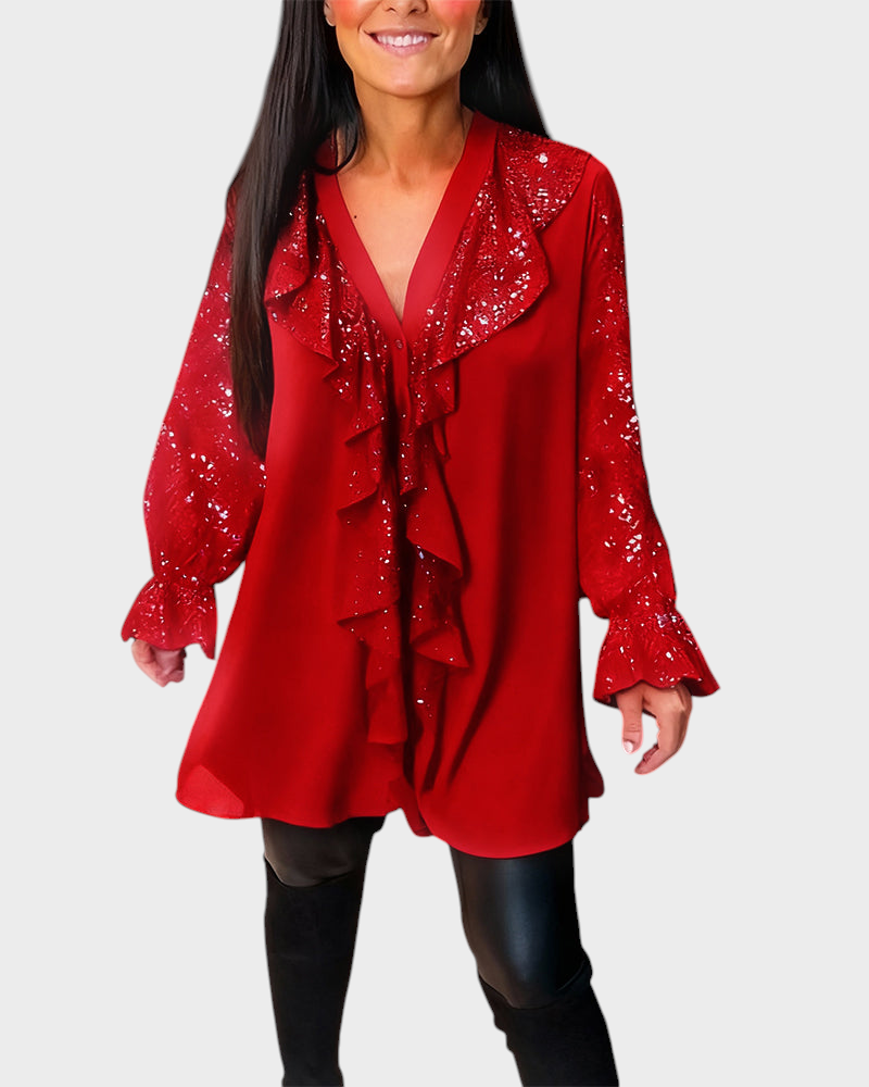 Fatima | Solid Color Striped Blouses