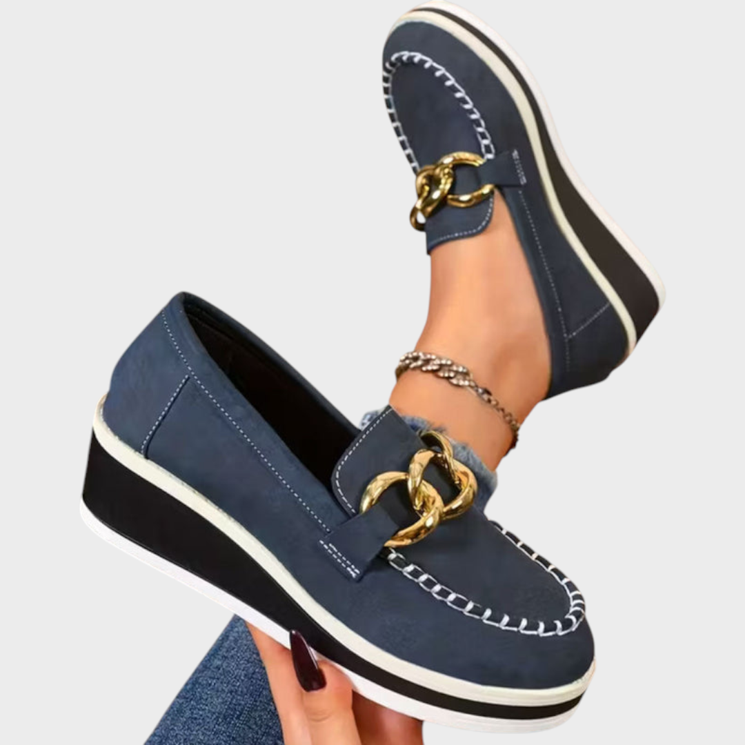 Gisselle | LOAFER SHOES WITH PLATFORM CHAIN COMFORT