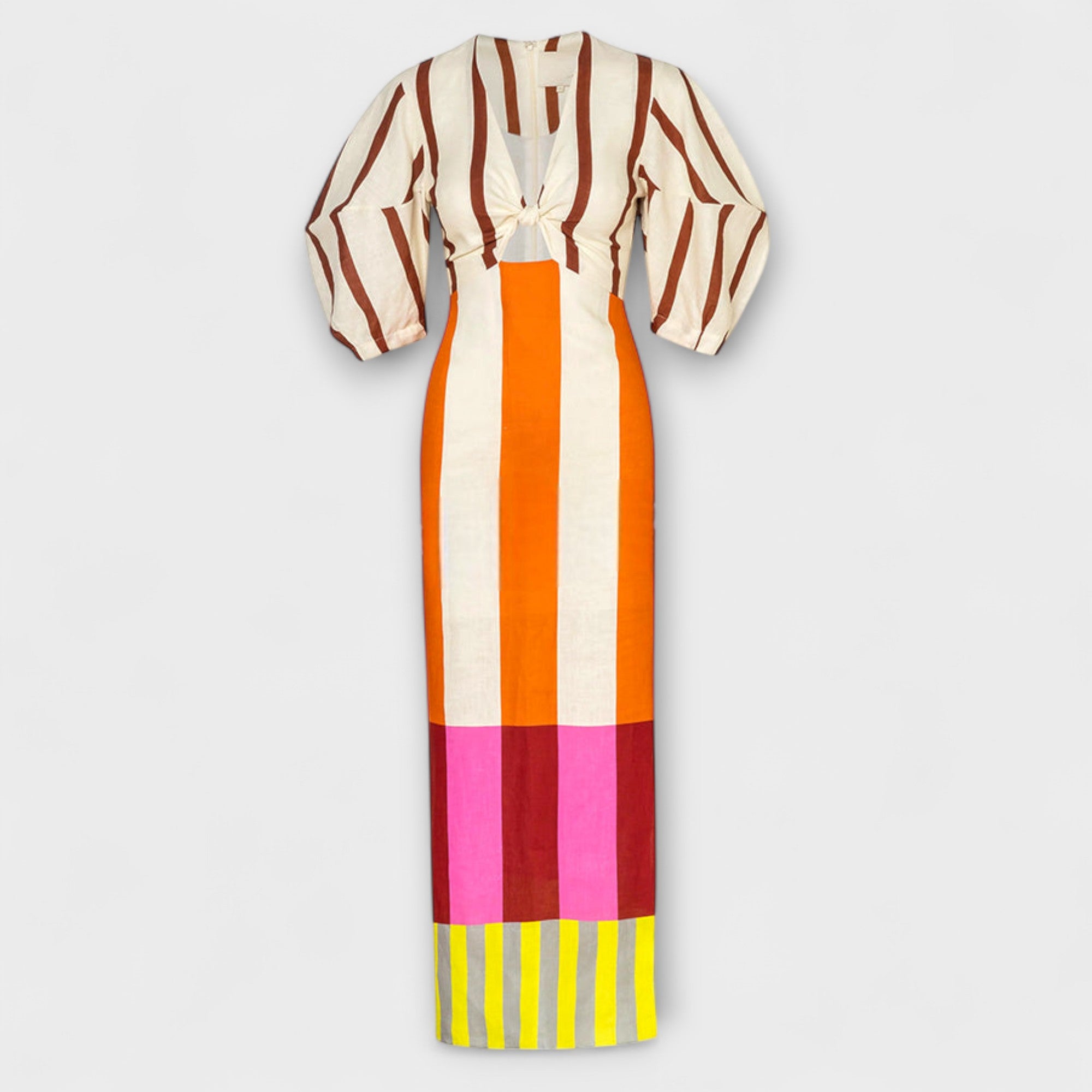 Kaya — Maxi Dress with Cut-out and Puff Sleeves