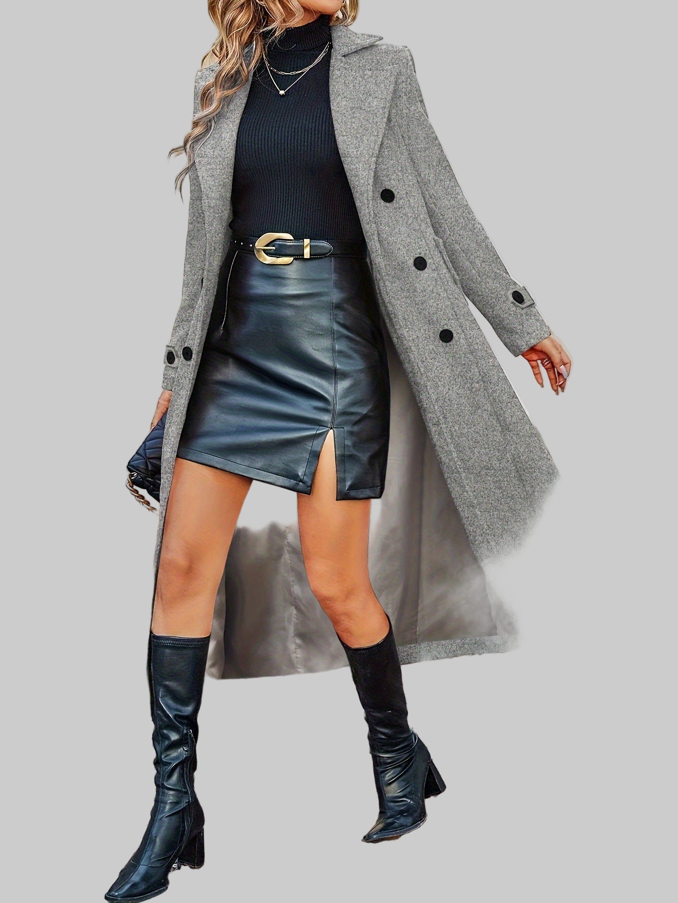 Mila double-breasted wool coat