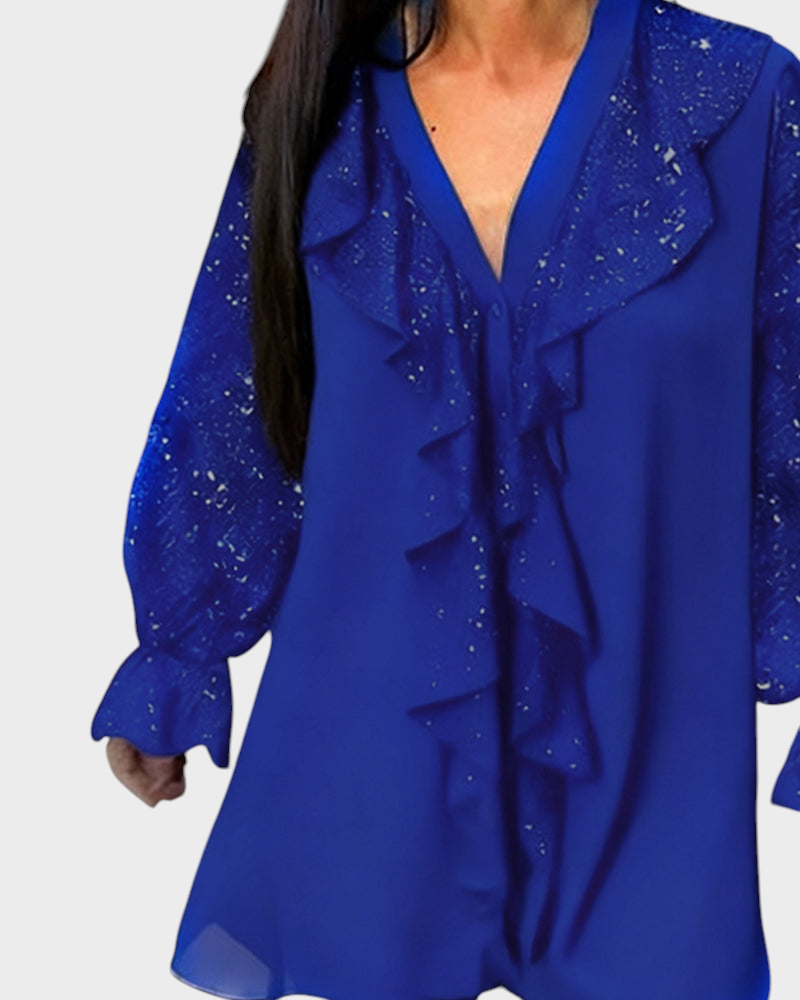 Fatima | Solid Color Striped Blouses