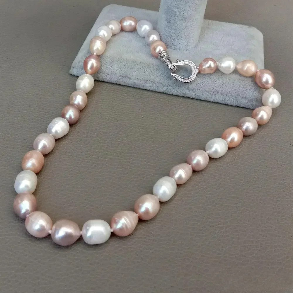 Necklace with Multicolored Pearls