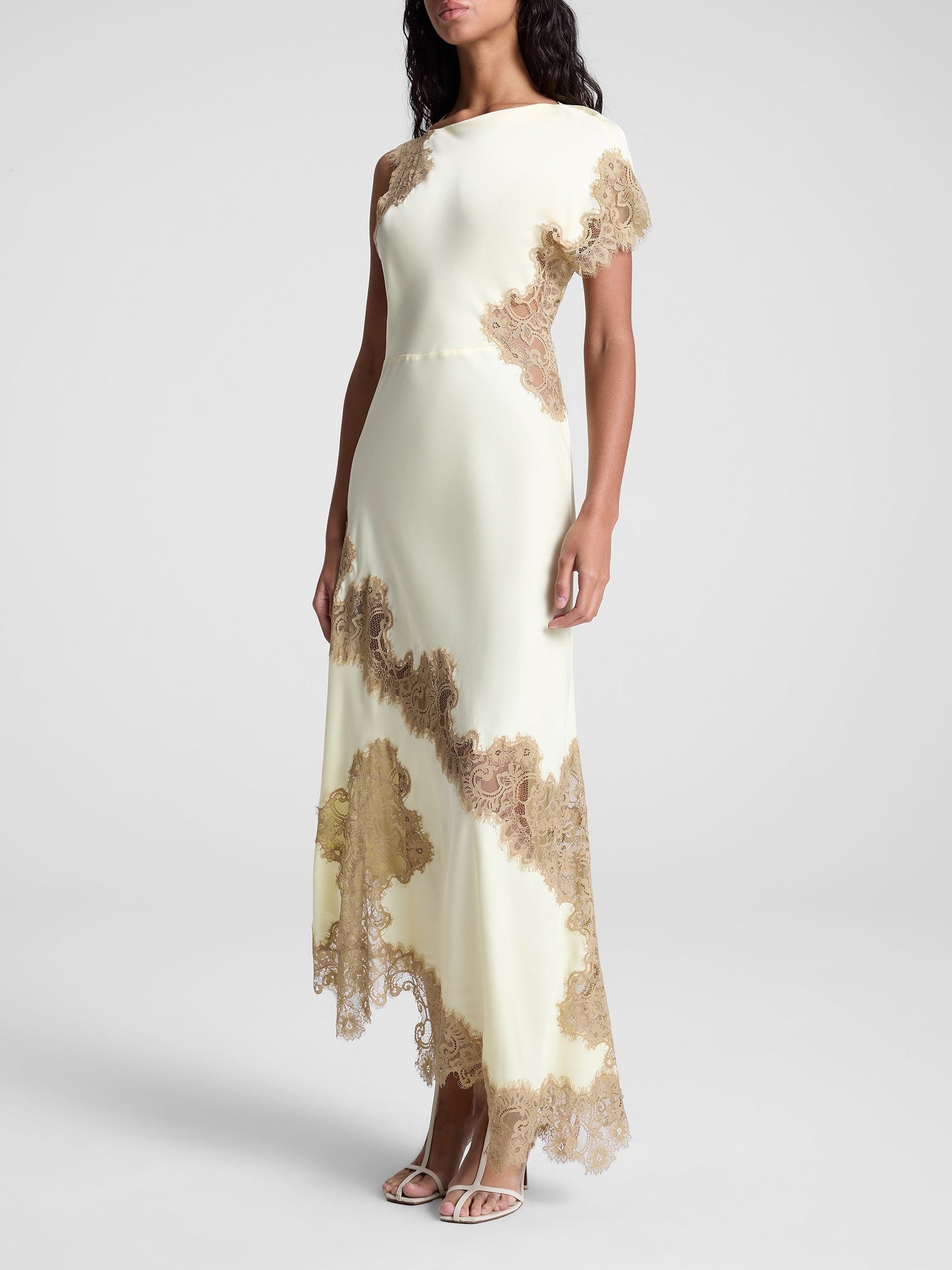 Sori | Satin and Lace Maxi Dress