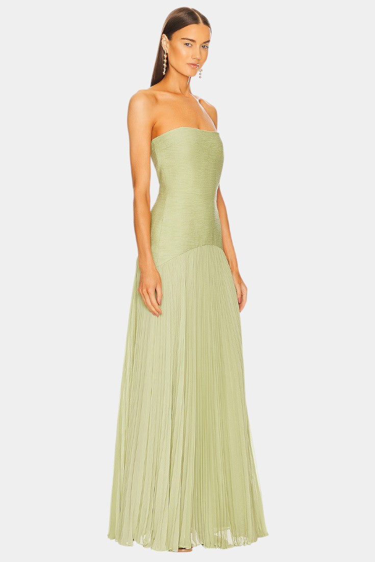 Deia Mesh Maxi Dress with Bell Sleeves