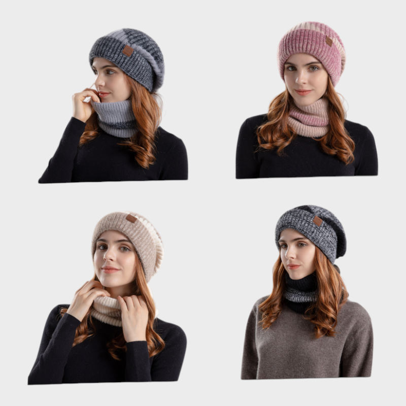 Magda | Knitted Hat and Scarf for Women