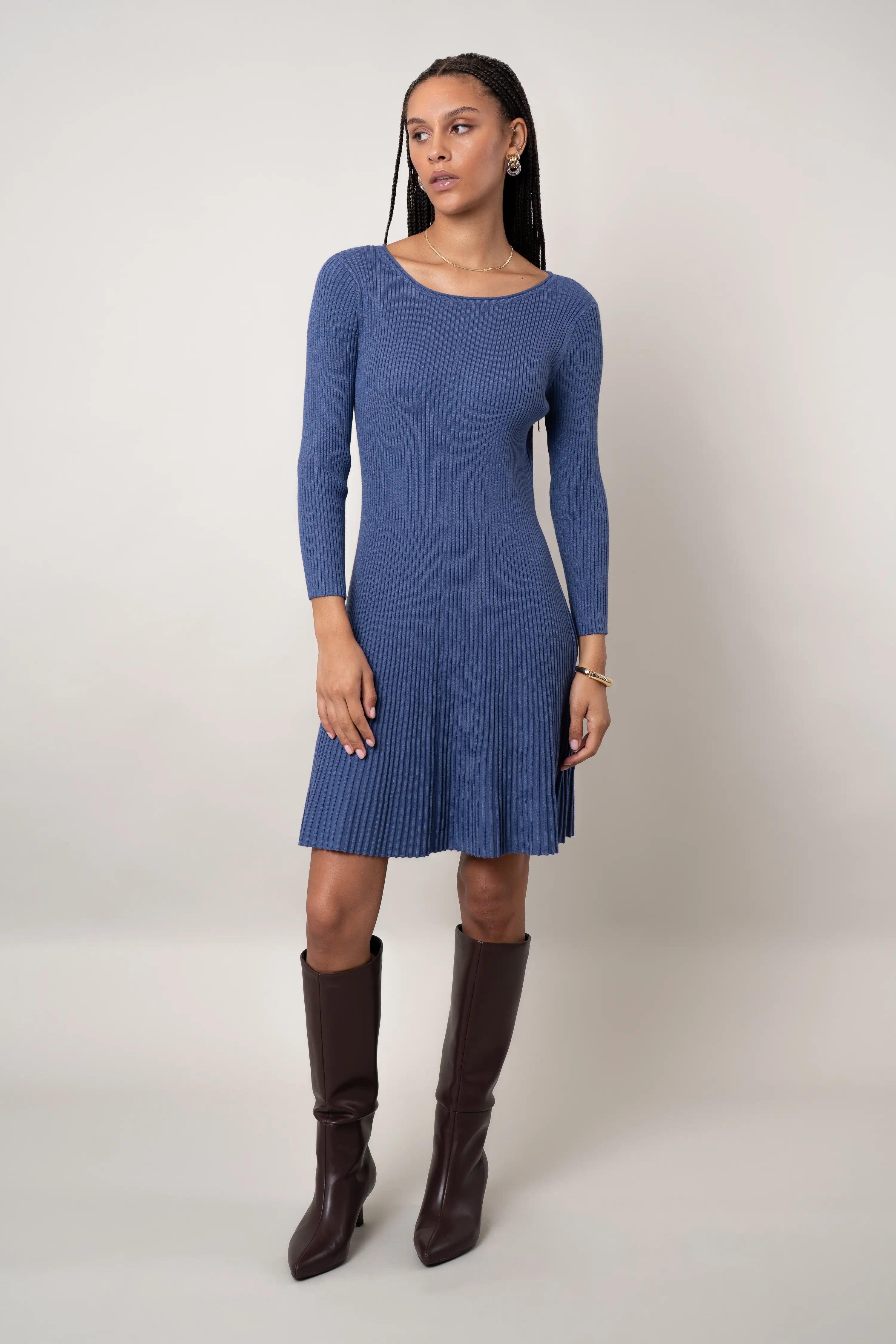 Jia | The Pleated Knit Dress