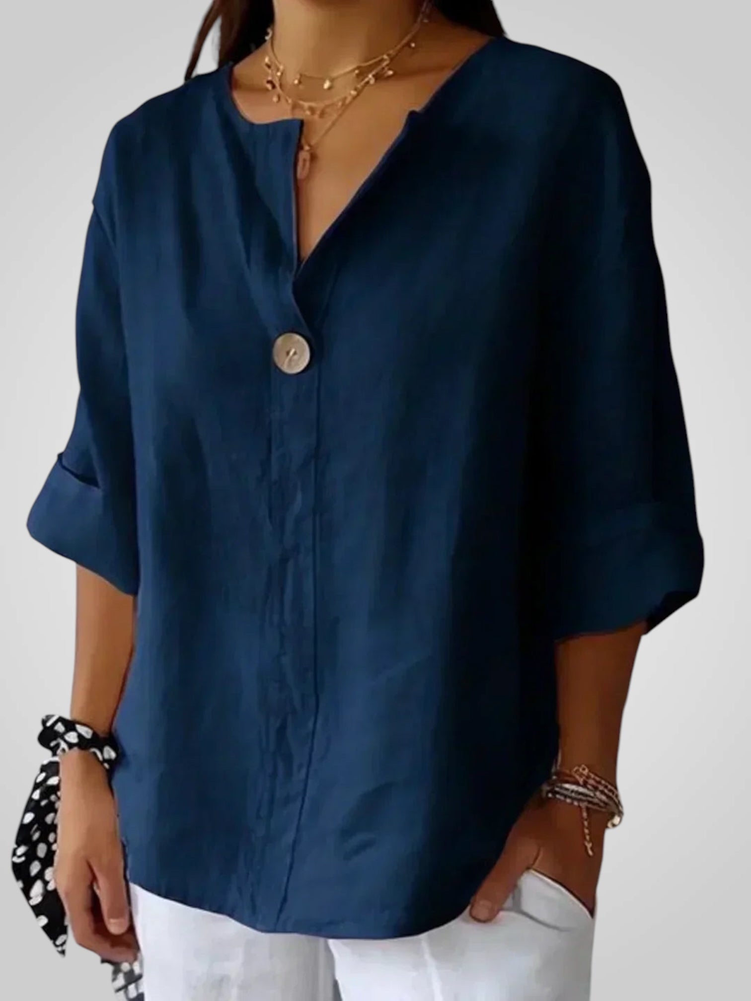 Sabrine | Comfortable V-neck Blouse