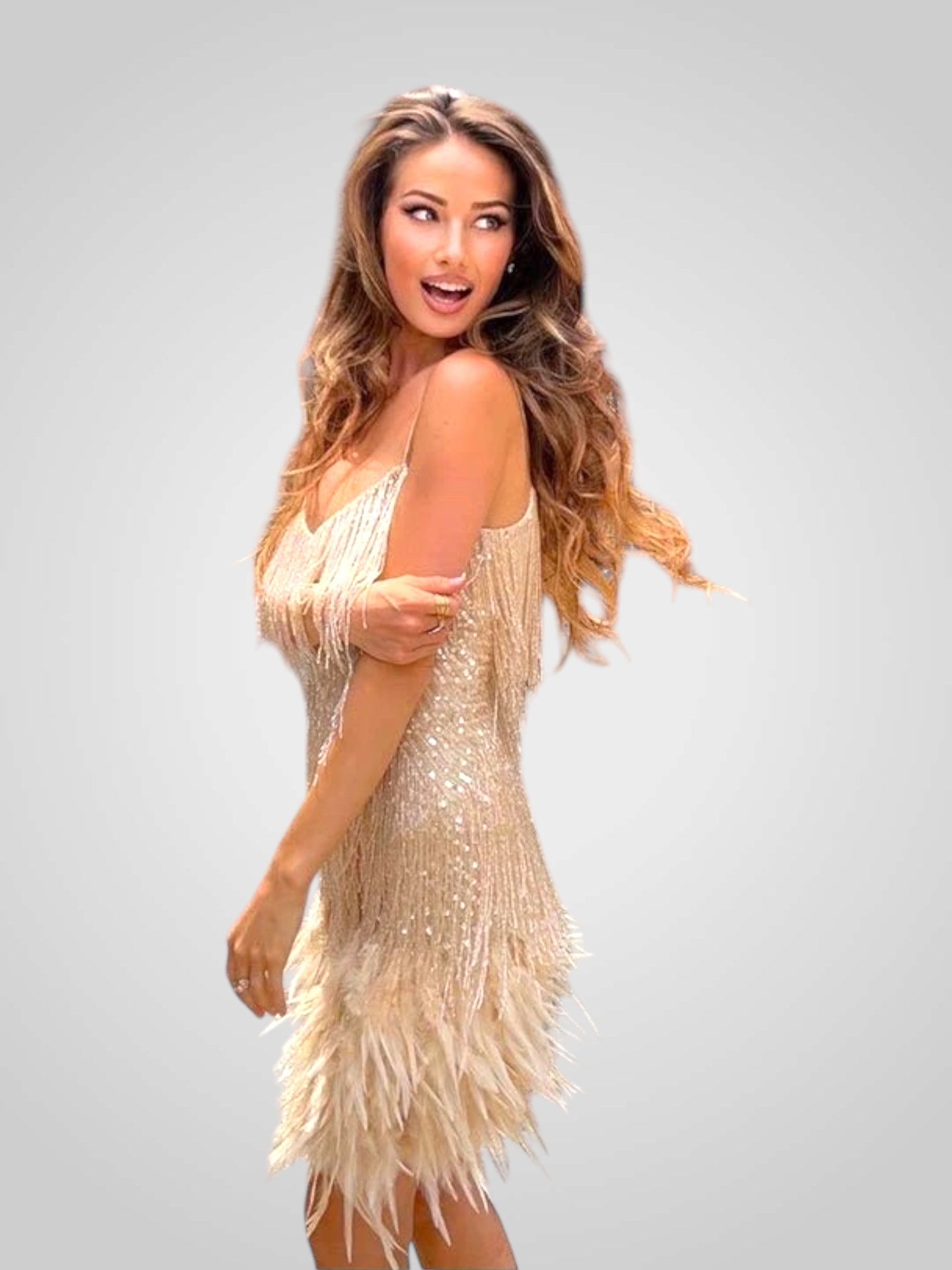 Matilda | Feathered Mini Dress