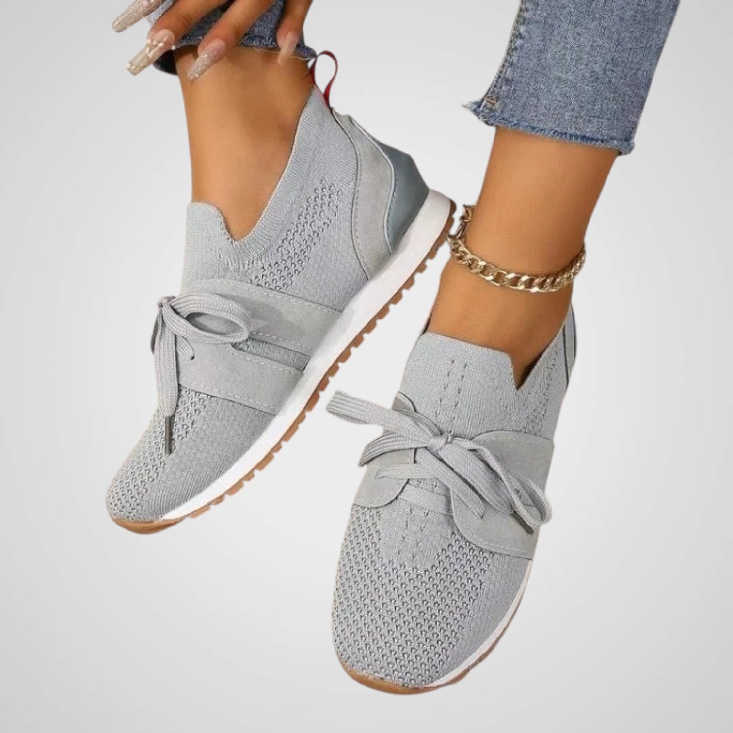 Gemma | Dámske sieťované šnurovacie topánky na ortopedické účely