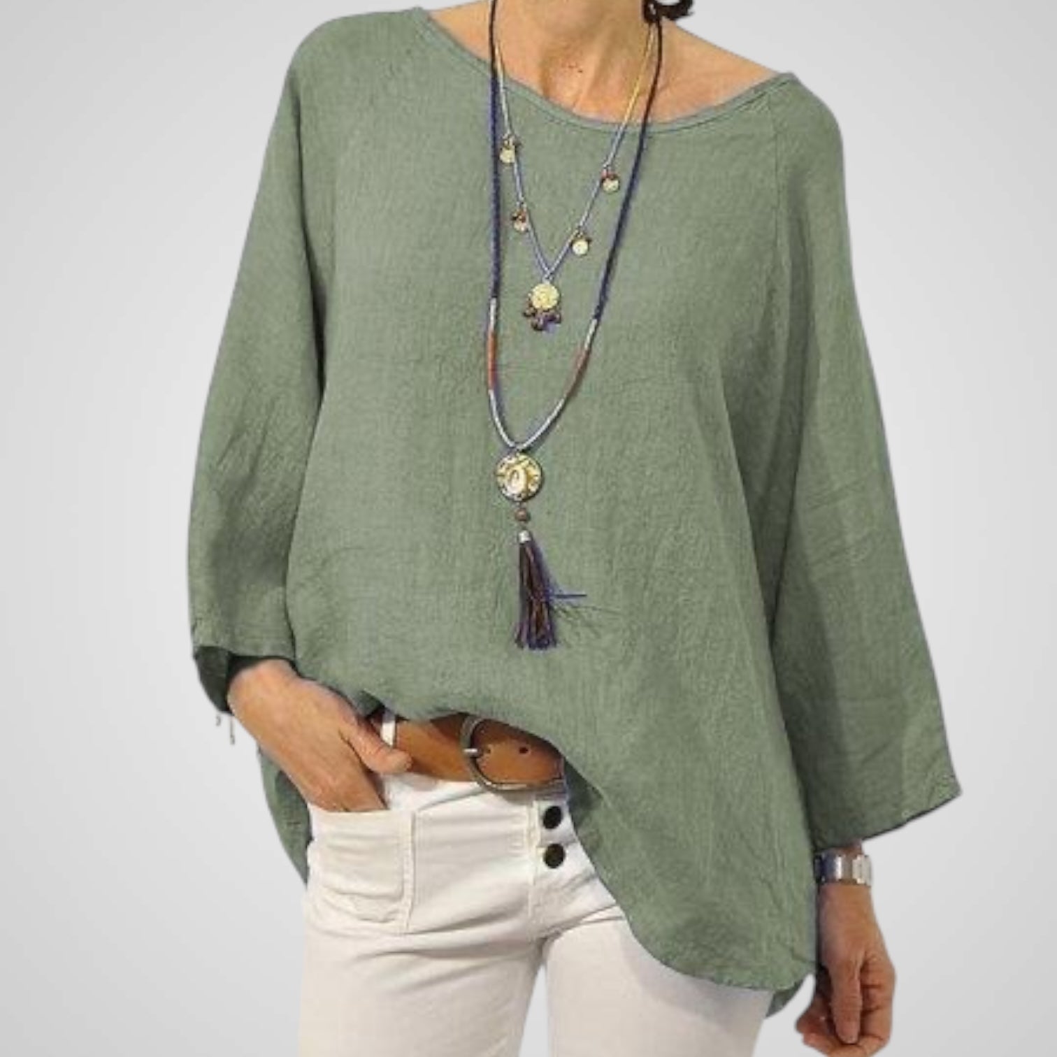 Anna | Women's Blouse – Cotton and Linen Blend & Comfortable Fit