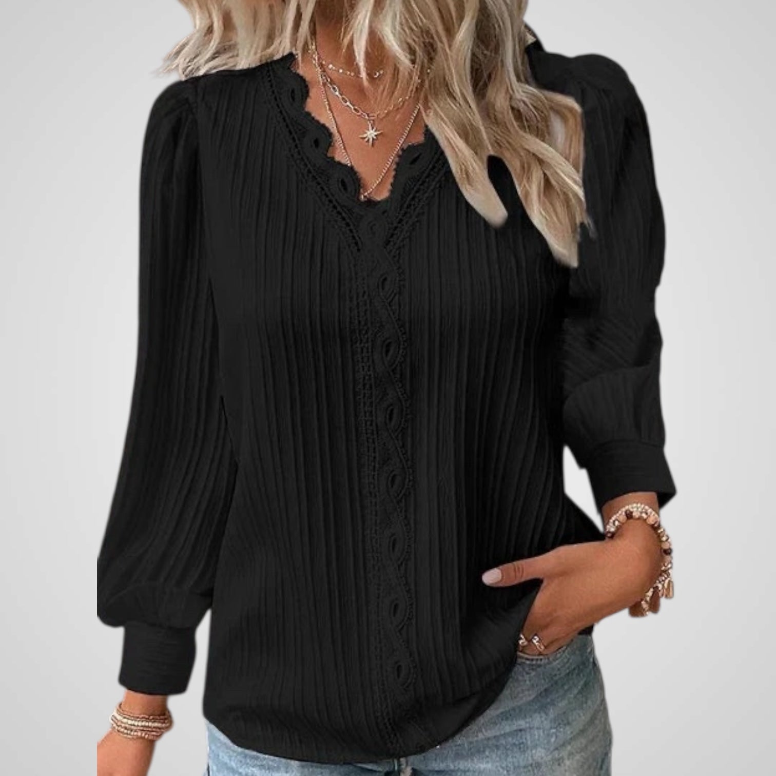 Alison | Women's Blouse - Pleated Comfortable Fit