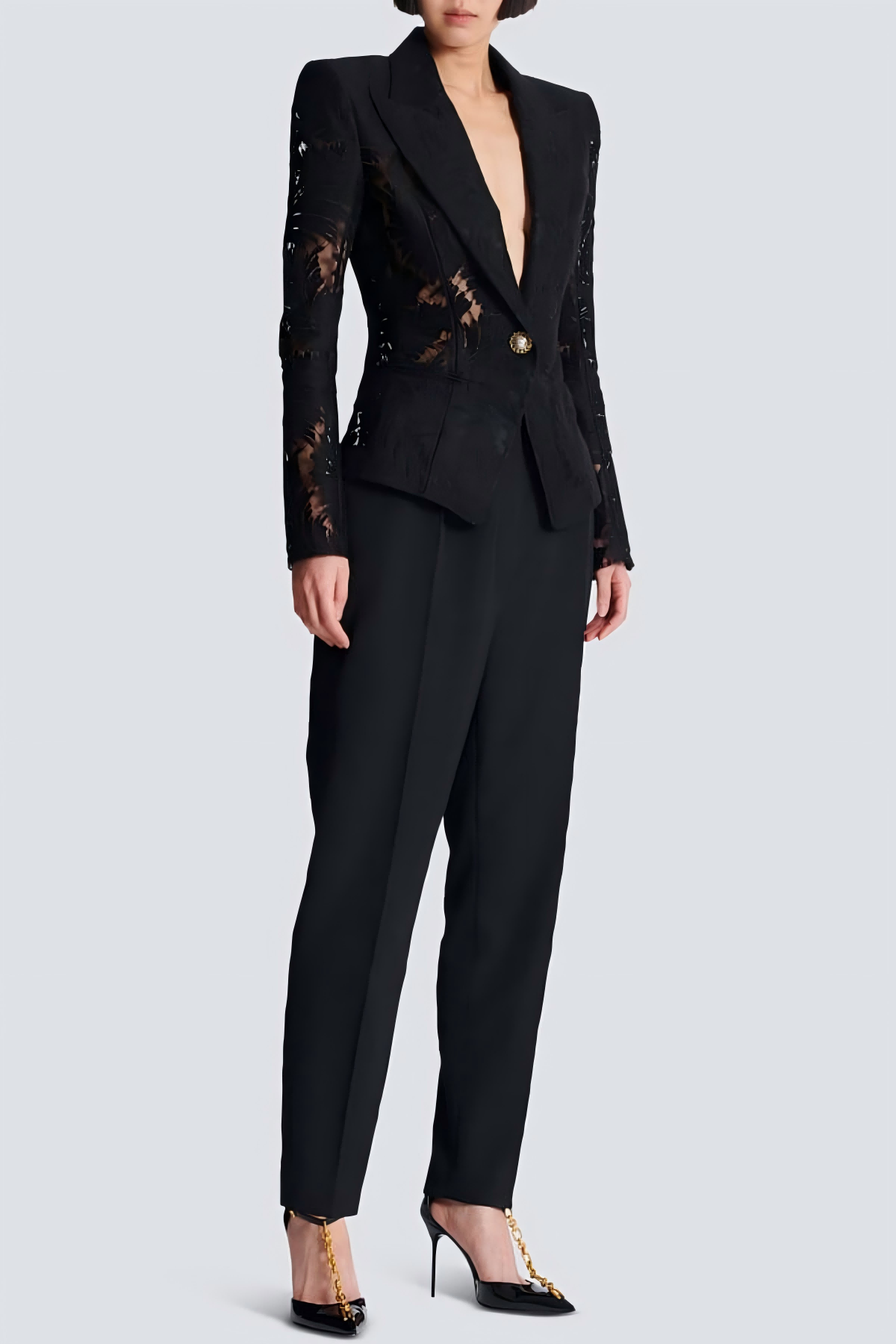 Kinan - Single Breasted Lace Blazer