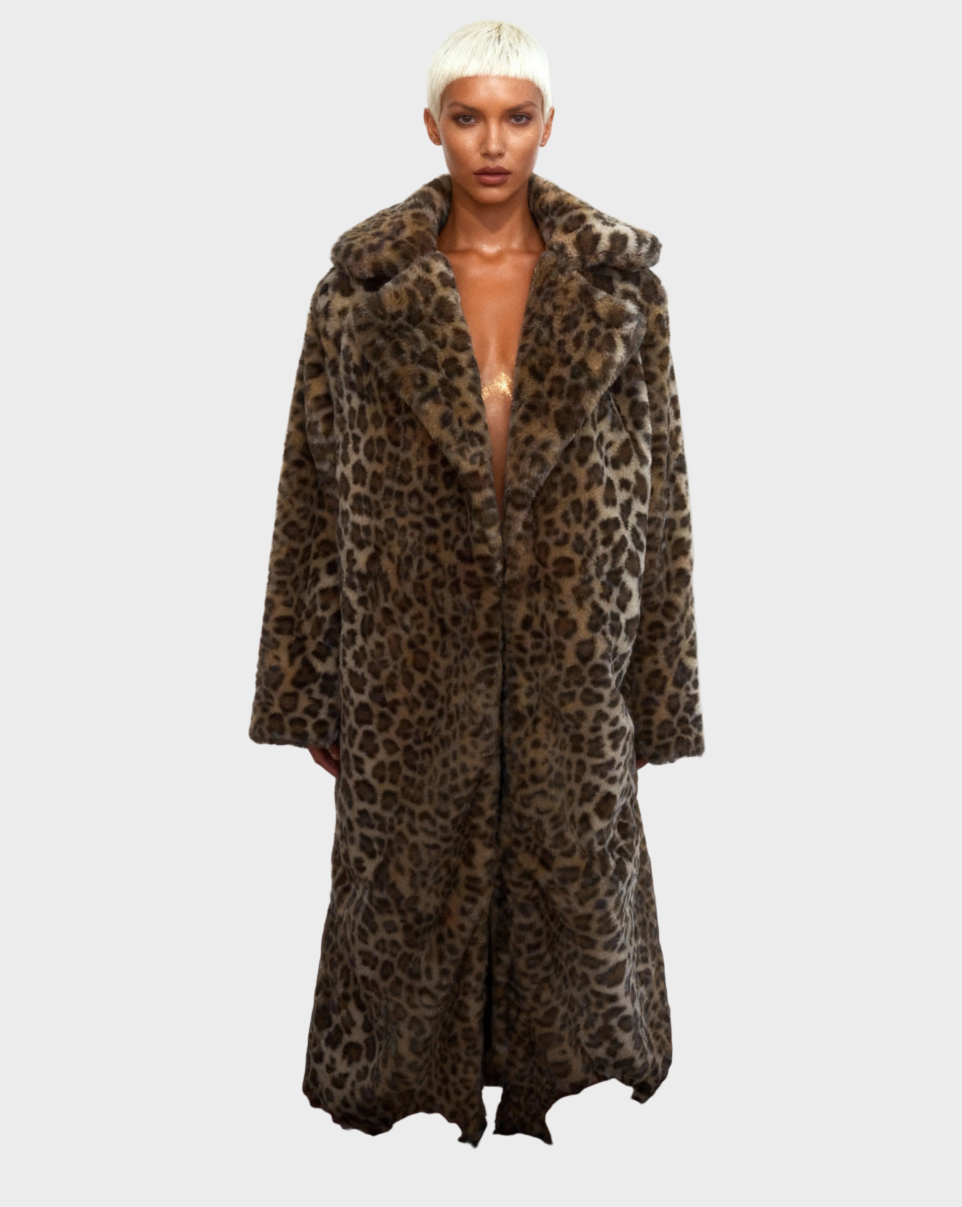Aurelia Faux Fur Coat Leopard