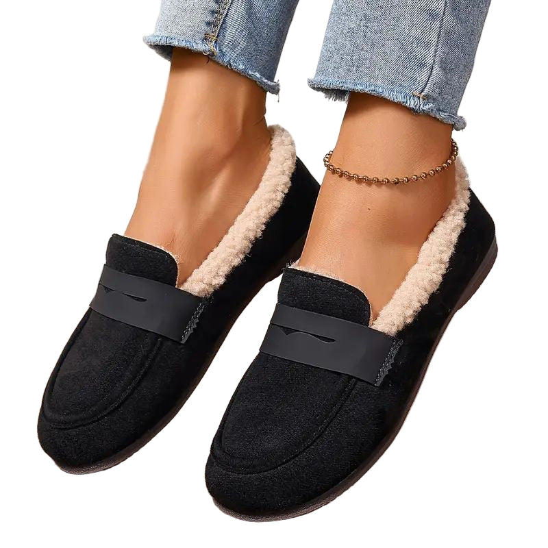 Aria comfortable fur-lined loafers