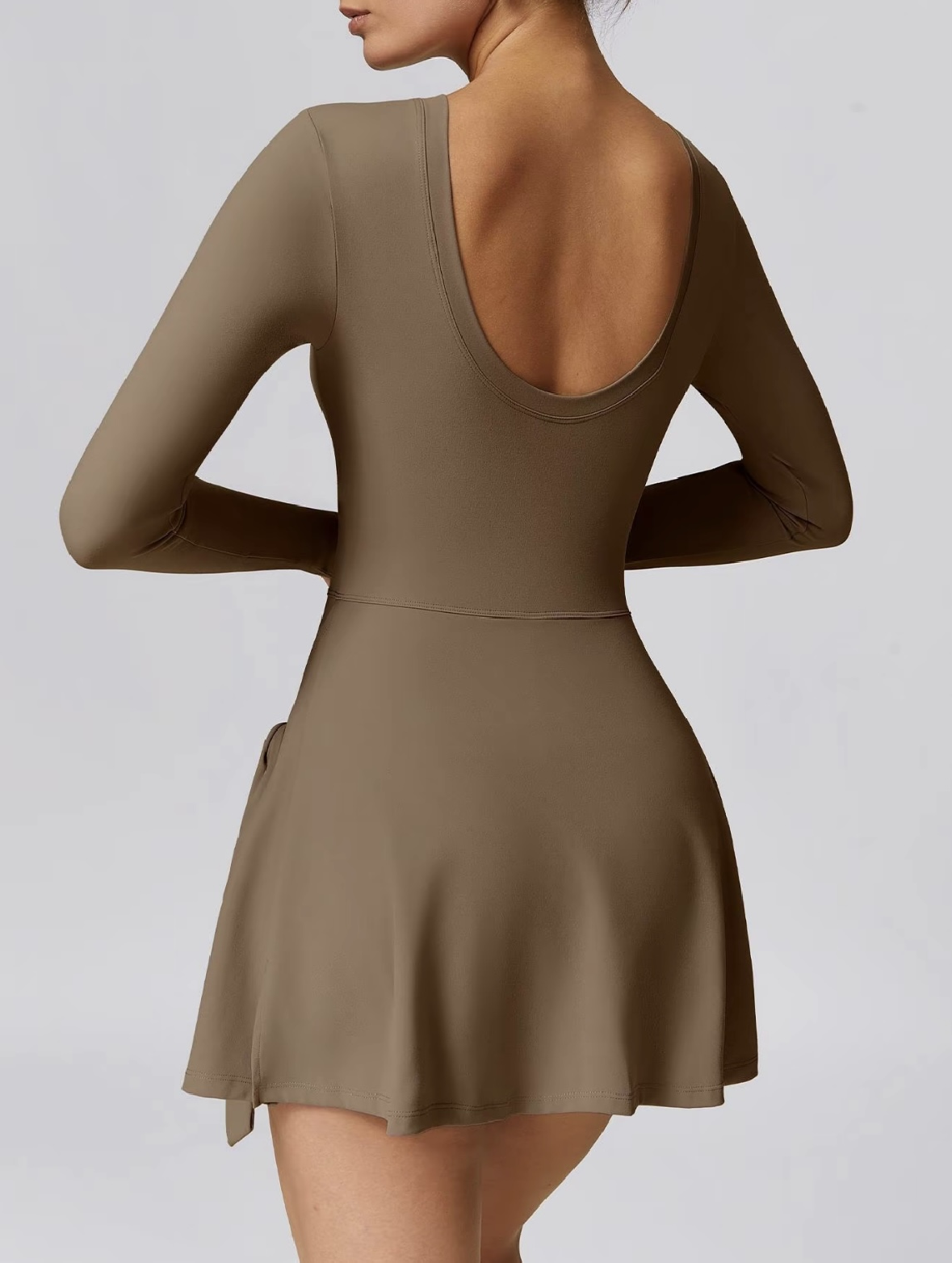 Lemilla™ Long Sleeve High Neck Tennis Dress