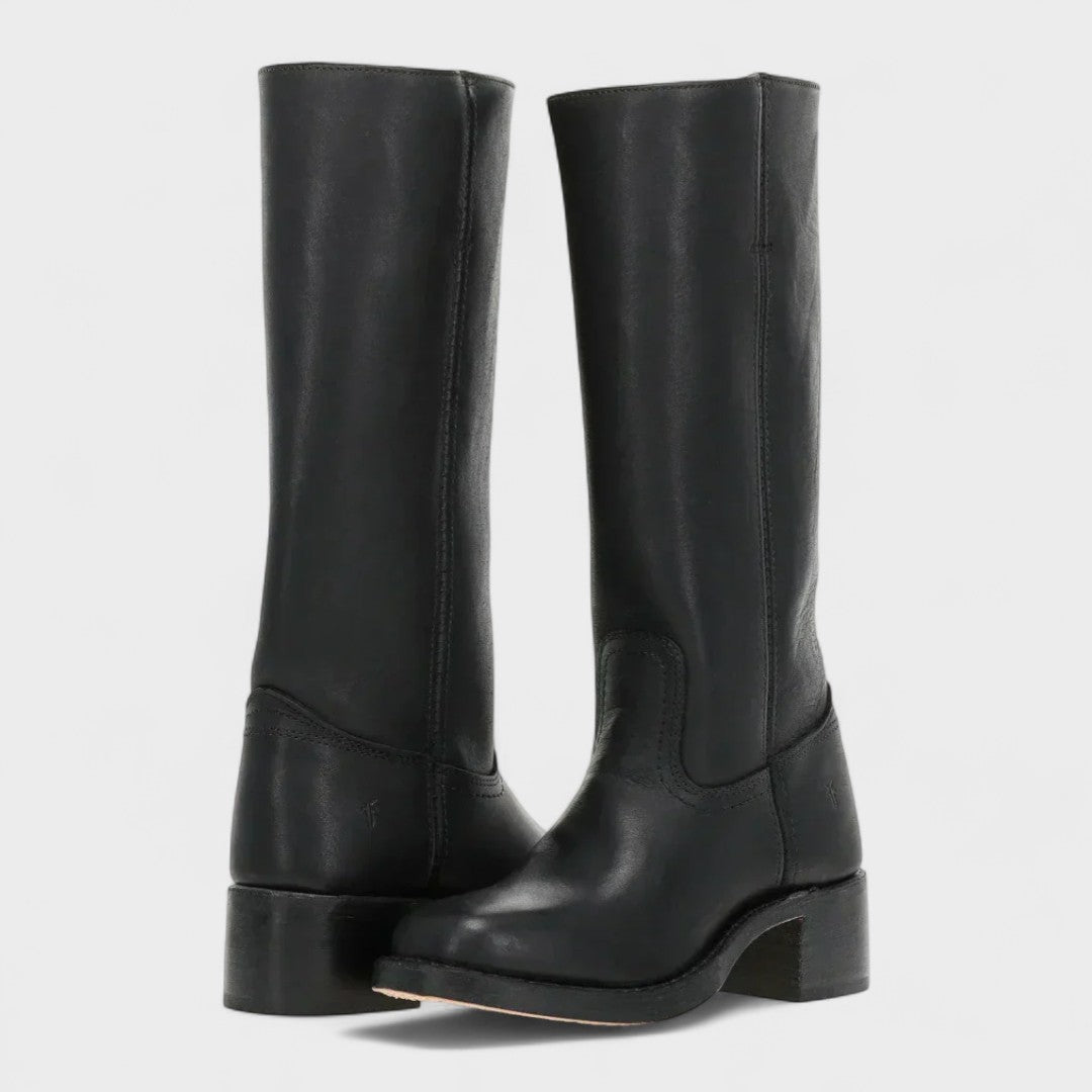 Classic High-Heeled Riding Boots