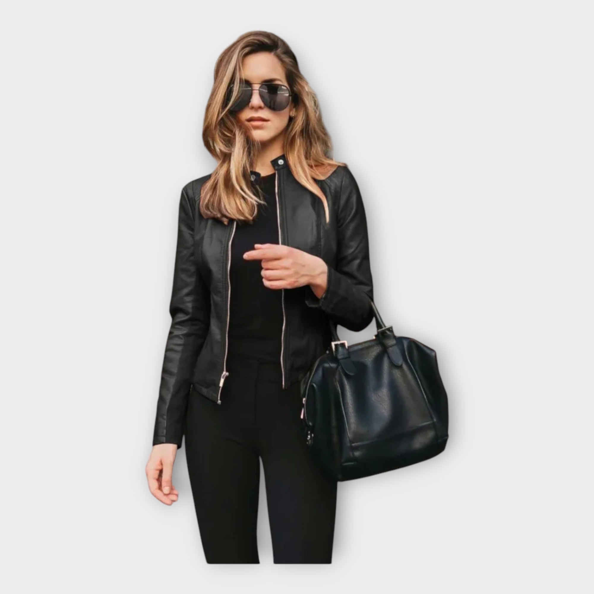 Leather Jacket with a Modern Line