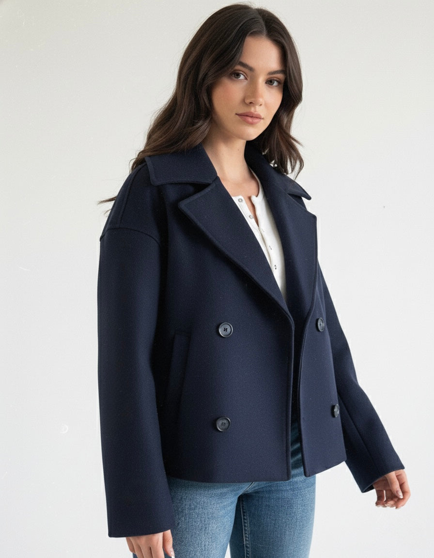 Maya | Blend Double-Breasted Trench Coat