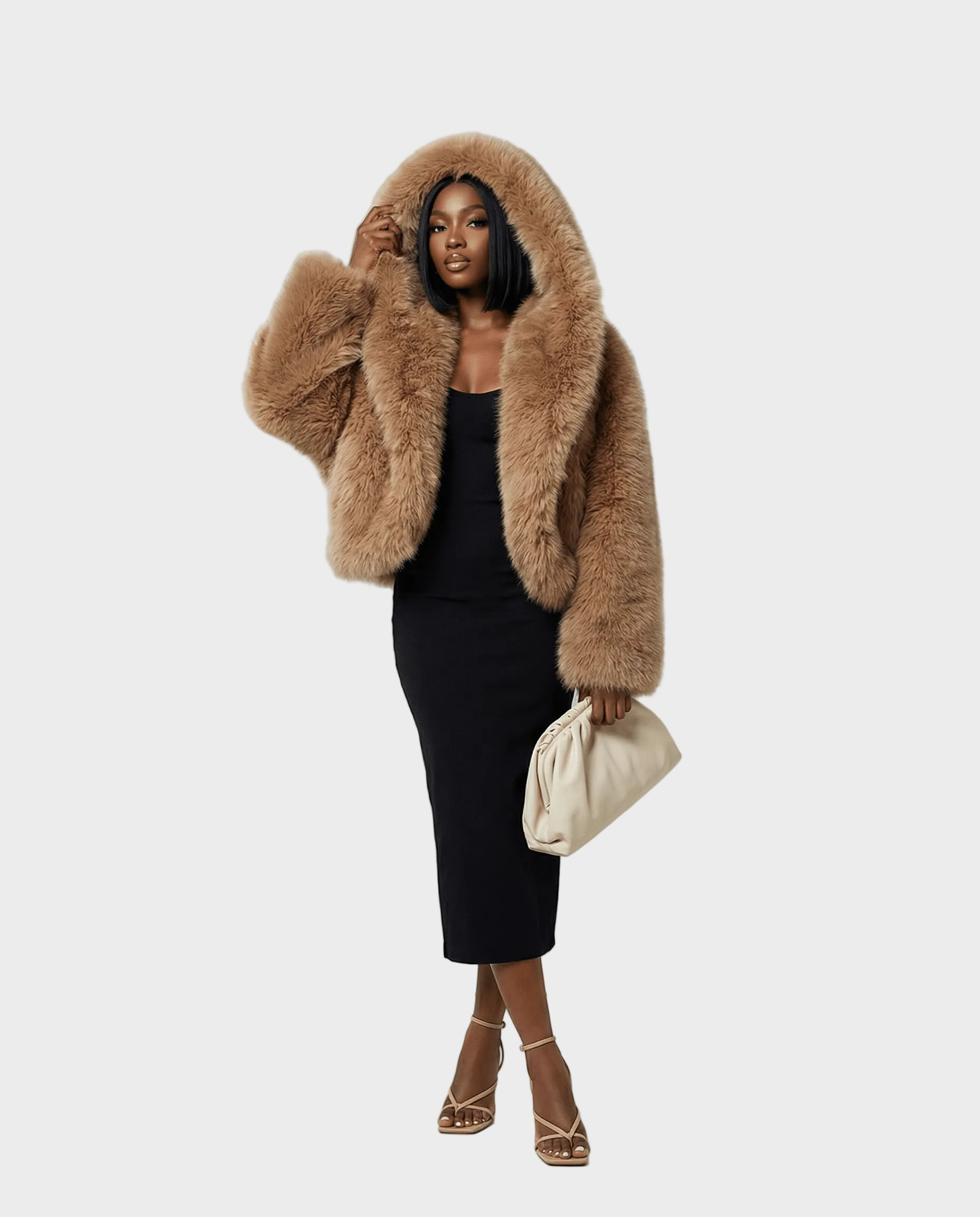 Ravena | Faux Fur Hooded Jacket