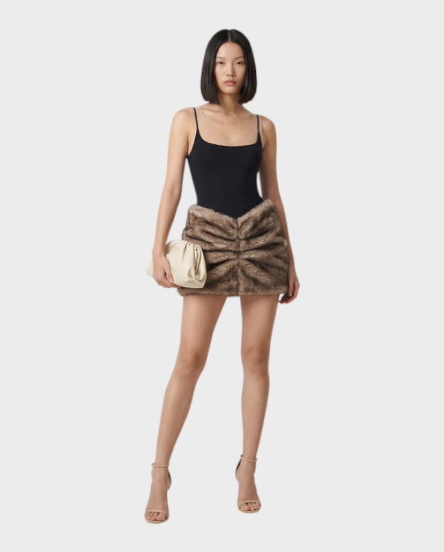 Naya | Faux Fur Mini Skirt