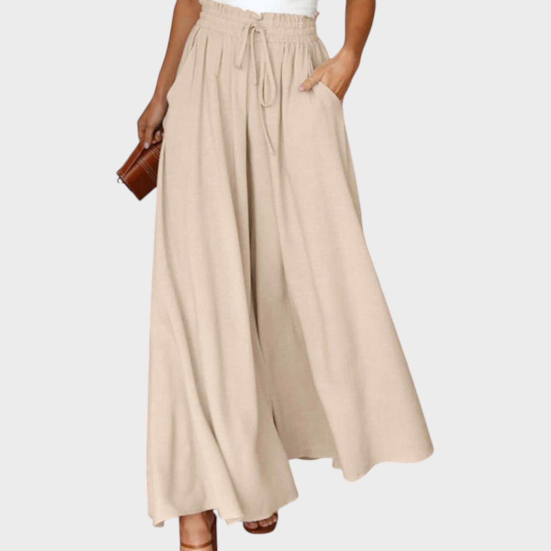 Tory | High-Waist Wide-Leg Ice Silk Pant