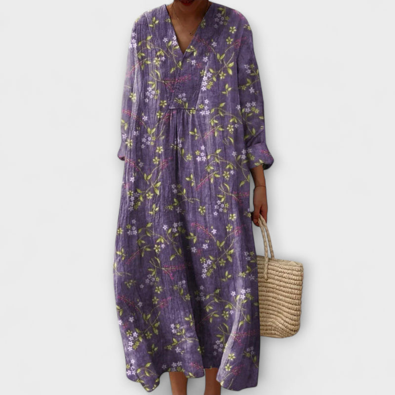 Elke — Cotton Blend Knee-Length Dress