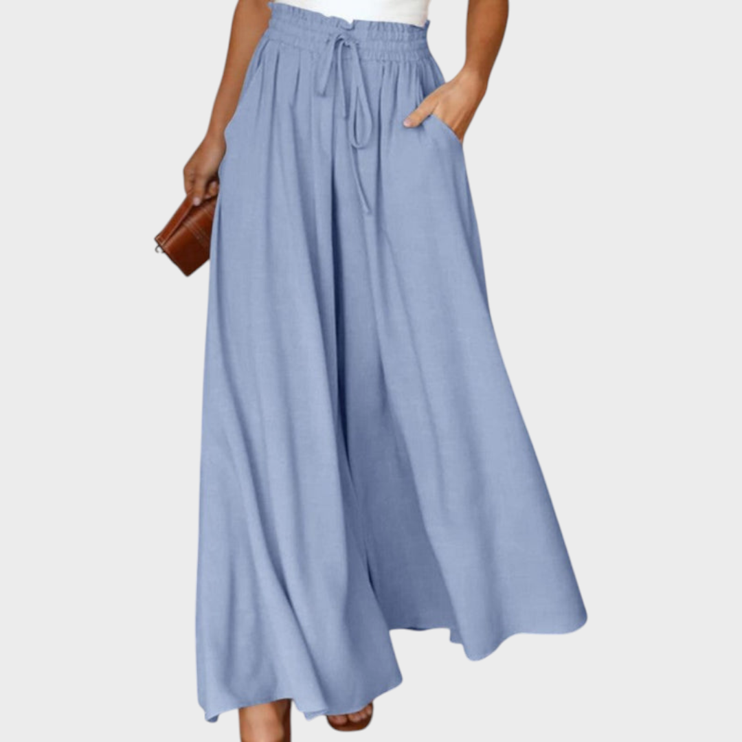 Tory | High-Waist Wide-Leg Ice Silk Pant