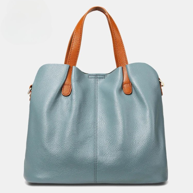 Alana | Genuine Leather Handbags Head Layer Cowhide Litchi Grain Women Handbag