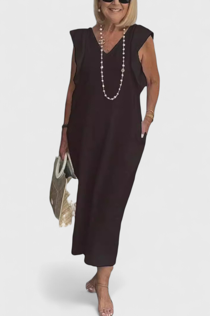 Yurena Sleeveless Linen Dress