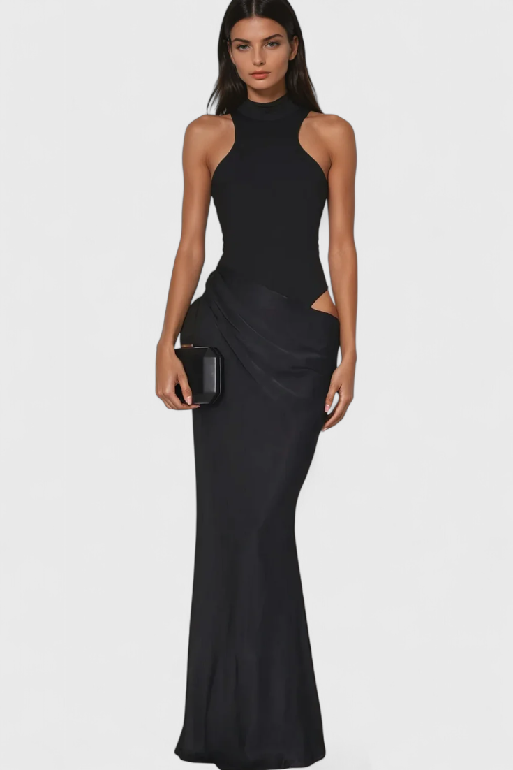 Mafalda Maxi Dress with Tank Top Style and Slim Silhouette