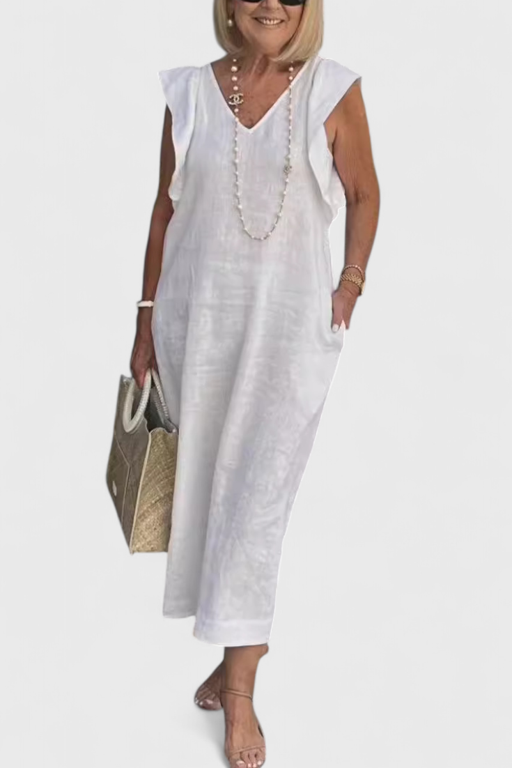 Yurena Sleeveless Linen Dress