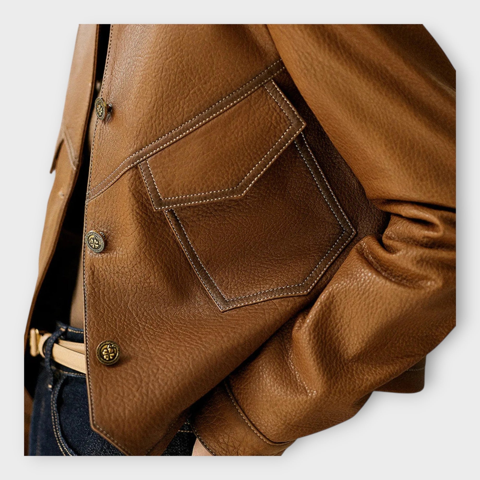Stylish Leather Jacket with Modern Design and Sophisticated Aesthetics