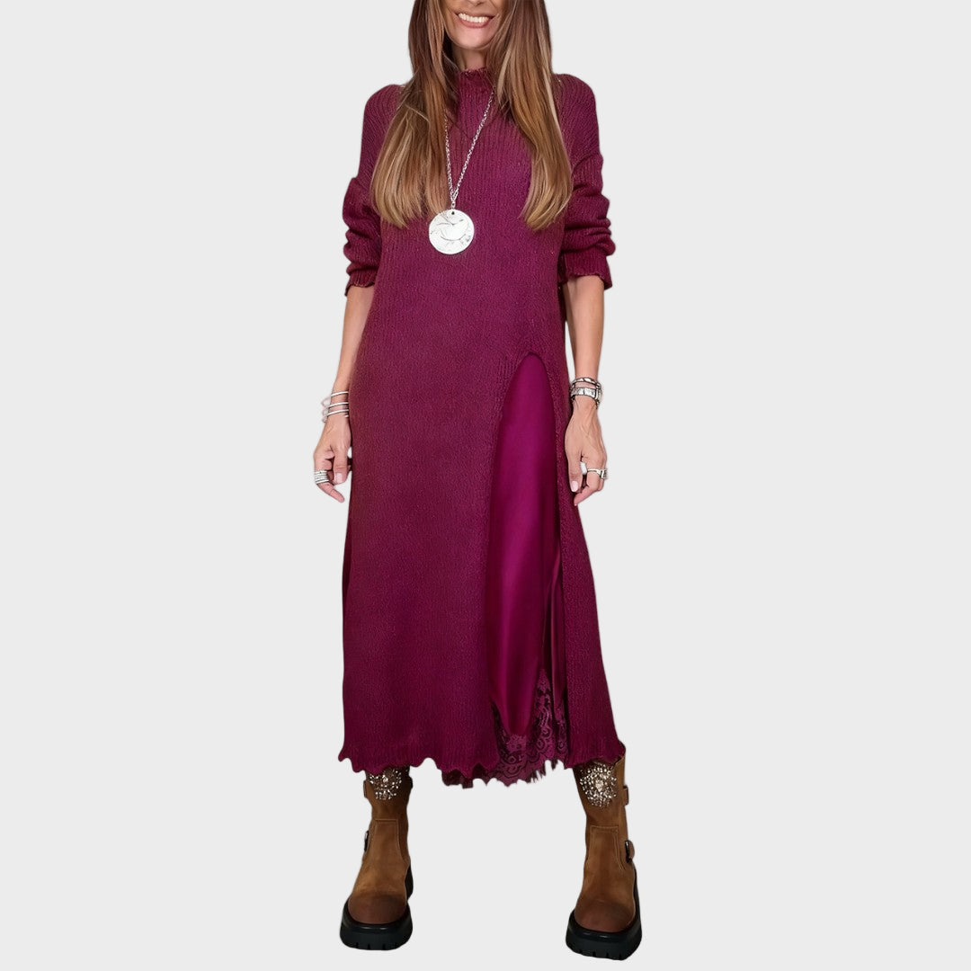 Lena | Elegantné dlhé pletené šaty