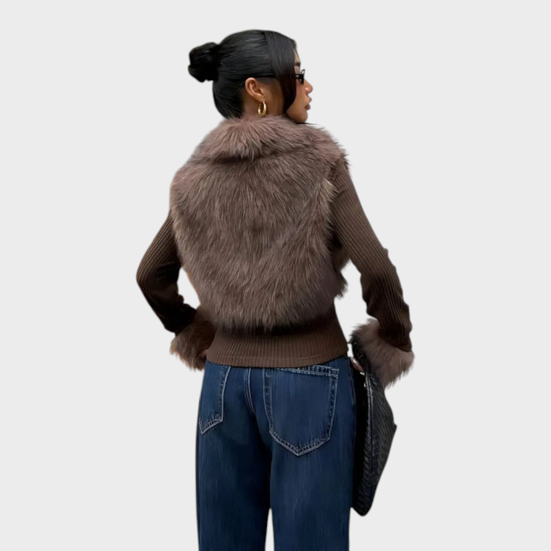 Froxelle | Shiny Faux Fur Coat