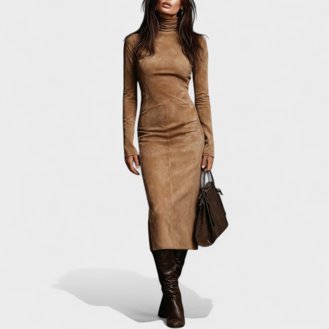Arvielle | Elegant Suede-Style Dress
