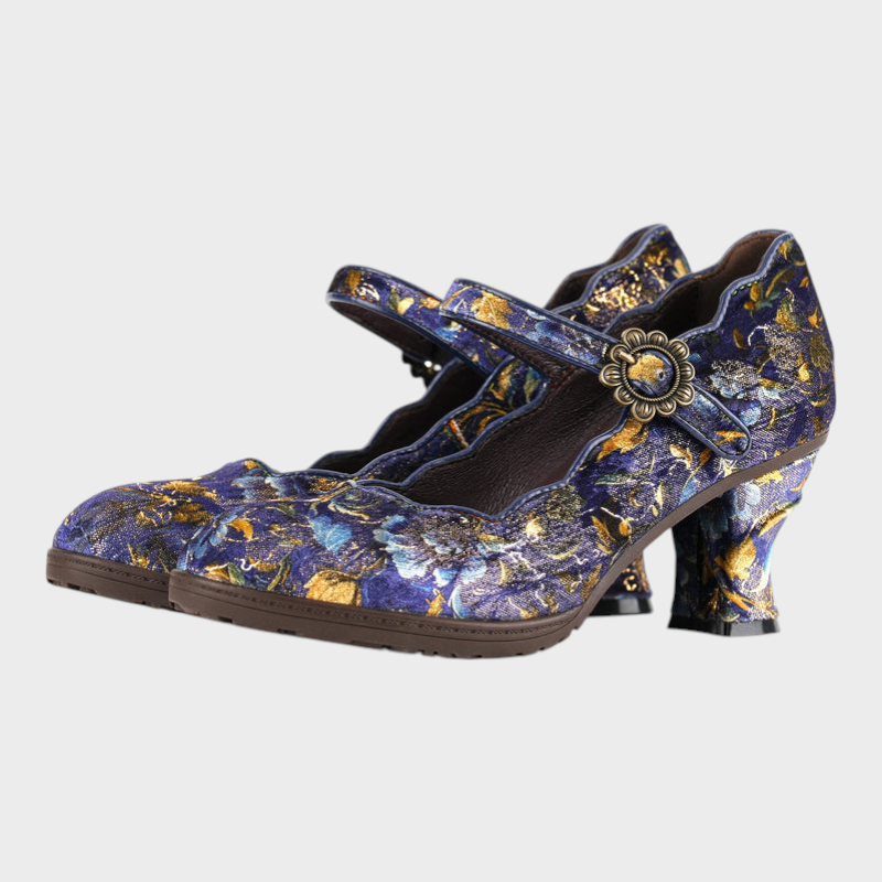 Rosemary | Retro Handmade Embroidered Heels