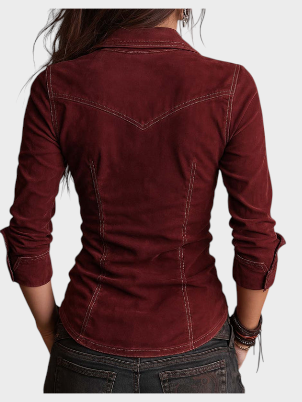 Mendy | Vintage shirt with zipper and pockets